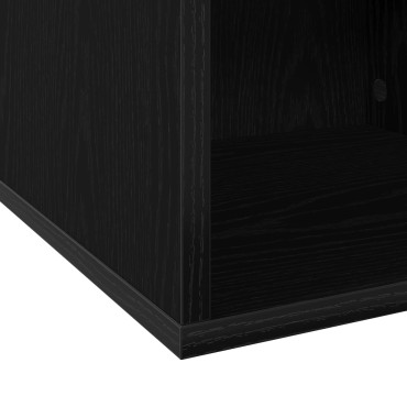 vidaXL Κουτί Άλμπουμ Βινυλίου 2 τμχ. Μαύρη Δρυς 37 x 36,5 x 38 εκ.