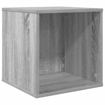 vidaXL Κουτί Άλμπουμ Βινυλίου 2 τμχ. Γκρι Sonoma 37 x 36,5 x 38 εκ.