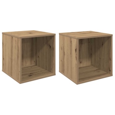 vidaXL Κουτί Άλμπουμ Βινυλίου 2 τμχ. Artisan Δρυς 37 x 36,5 x 38 εκ.