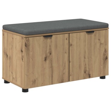 vidaXL Πάγκος Παπουτσιών με Μαξιλάρι Artisan Δρυς 80x38x46cm 1 τεμ.