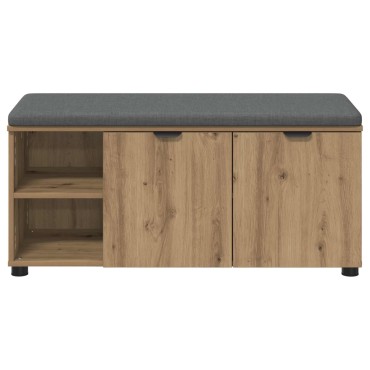 vidaXL Πάγκος Παπουτσιών με Μαξιλάρι Artisan Δρυς 100x38x46 εκ 1 τεμ.
