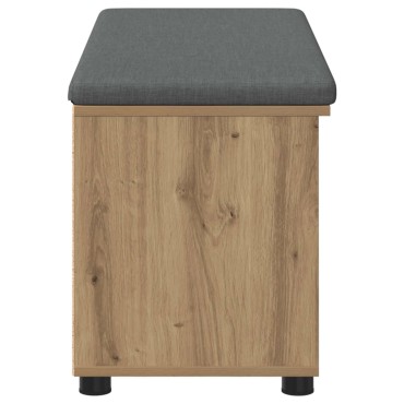 vidaXL Πάγκος Παπουτσιών με Μαξιλάρι Artisan Δρυς 100x38x46 εκ 1 τεμ.