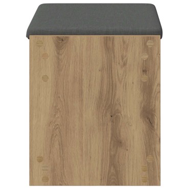 vidaXL Πάγκος Παπουτσιών με Μαξιλάρι Artisan Δρυς 63x38x45 εκ 1 τεμ.