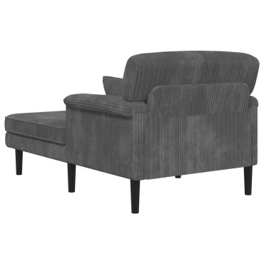 vidaXL Ανάκλιντρο Ανοιχτό γκρι Βελούδο 101x174x90cm 1 τεμ.