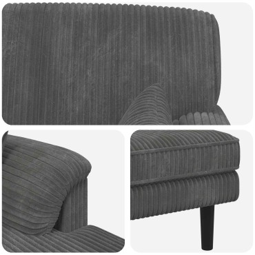 vidaXL Ανάκλιντρο Ανοιχτό γκρι Βελούδο 101x174x90cm 1 τεμ.