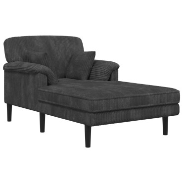 vidaXL Ανάκλιντρο Σκούρο Γκρι Βελούδο 101x174x90cm 1 τεμ.