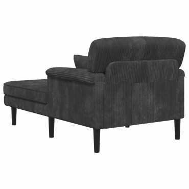 vidaXL Ανάκλιντρο Σκούρο Γκρι Βελούδο 101x174x90cm 1 τεμ.