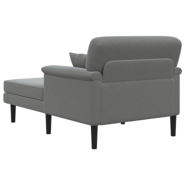 vidaXL Ανάκλιντρο Σκούρο Γκρι Βελούδο 101x174x90cm 1 τεμ.