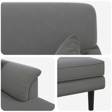 vidaXL Ανάκλιντρο Σκούρο Γκρι Βελούδο 101x174x90cm 1 τεμ.