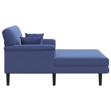 vidaXL Ανάκλιντρο Μπλε Αστυνομίας Βελούδο 101x174x90cm 1 τεμ.