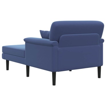 vidaXL Ανάκλιντρο Μπλε Αστυνομίας Βελούδο 101x174x90cm 1 τεμ.