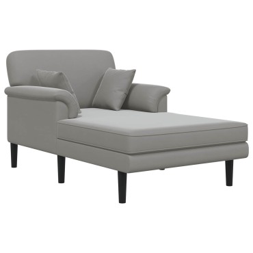 vidaXL Ανάκλιντρο Ανοιχτό γκρι Βελούδο 101x174x90cm 1 τεμ.