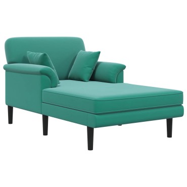 vidaXL Ανάκλιντρο Τιρκουάζ Βελούδο 101x174x90cm 1 τεμ.