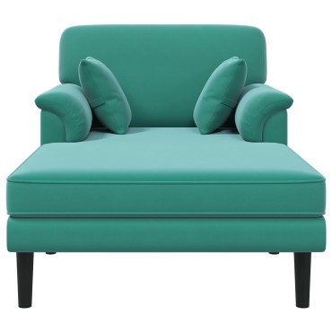 vidaXL Ανάκλιντρο Τιρκουάζ Βελούδο 101x174x90cm 1 τεμ.