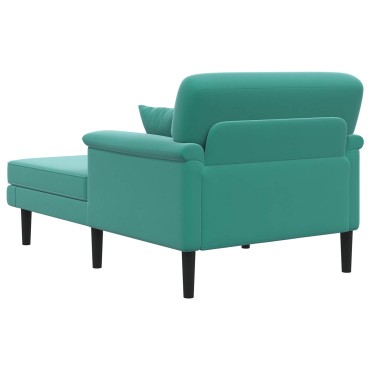 vidaXL Ανάκλιντρο Τιρκουάζ Βελούδο 101x174x90cm 1 τεμ.