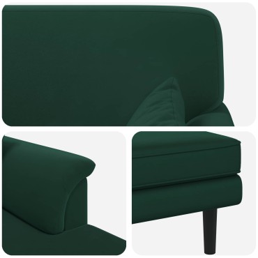 vidaXL Ανάκλιντρο Σκούρο Πράσινο Βελούδο 101x174x90cm 1 τεμ.