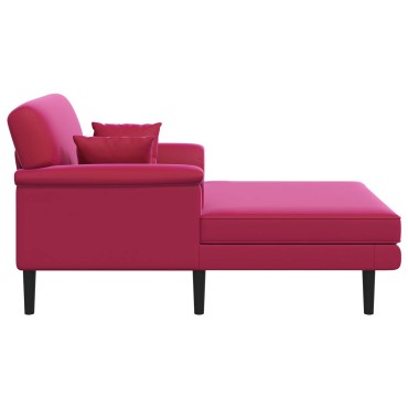 vidaXL Ανάκλιντρο Κόκκινο Βελούδο 101x174x90cm 1 τεμ.
