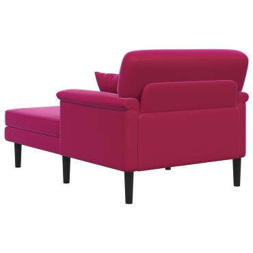 vidaXL Ανάκλιντρο Κόκκινο Βελούδο 101x174x90cm 1 τεμ.