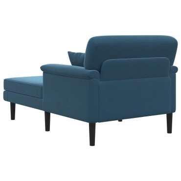 vidaXL Ανάκλιντρο Μπλε Βελούδο 101x174x90cm 1 τεμ.