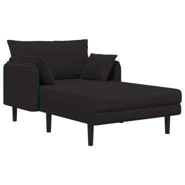 vidaXL Μεγάλο ανάκλιντρο Μαύρο Μπουκλέ 114x173x86cm