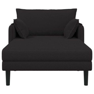 vidaXL Μεγάλο ανάκλιντρο Μαύρο Μπουκλέ 114x173x86cm