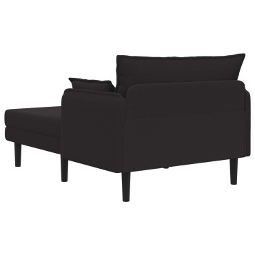 vidaXL Μεγάλο ανάκλιντρο Μαύρο Μπουκλέ 114x173x86cm