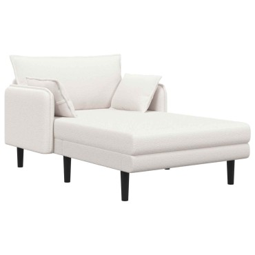 vidaXL Μεγάλο ανάκλιντρο Κρεμ Μπουκλέ 114x173x86cm