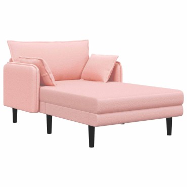 vidaXL Μεγάλο ανάκλιντρο Ροζ Μπουκλέ 114x173x86cm