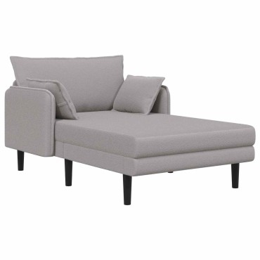 vidaXL Μεγάλο ανάκλιντρο Ανοιχτό γκρι Μπουκλέ 114x173x86cm