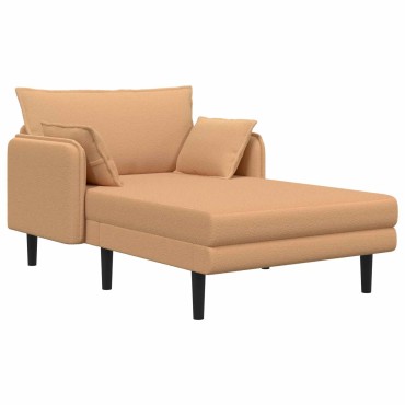 vidaXL Μεγάλο ανάκλιντρο Μπεζ Μπουκλέ 114x173x86cm
