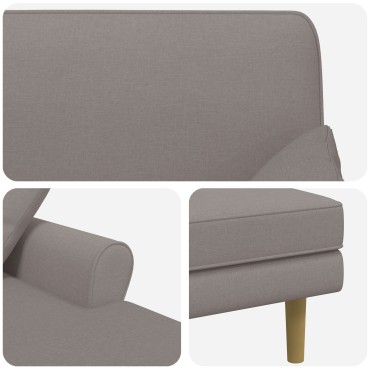 vidaXL Ανάκλιντρο Taupe Ύφασμα 106x174x86cm 1 τεμ.