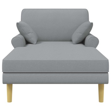 vidaXL Ανάκλιντρο Ανοιχτό γκρι Ύφασμα 106x174x86cm 1 τεμ.