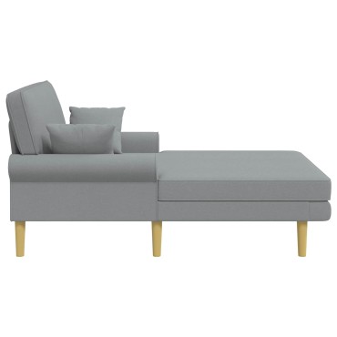 vidaXL Ανάκλιντρο Ανοιχτό γκρι Ύφασμα 106x174x86cm 1 τεμ.