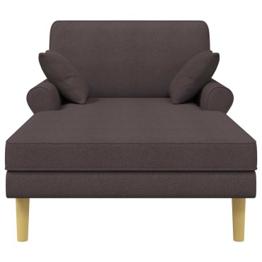 vidaXL Ανάκλιντρο Σκούρο Καφέ Ύφασμα 106x174x86cm 1 τεμ.