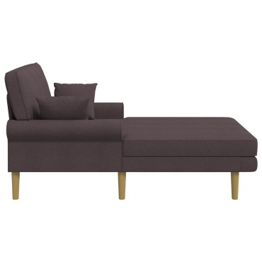 vidaXL Ανάκλιντρο Σκούρο Καφέ Ύφασμα 106x174x86cm 1 τεμ.
