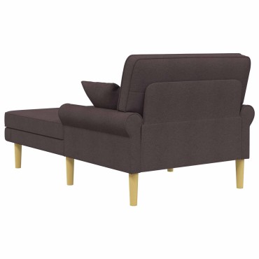 vidaXL Ανάκλιντρο Σκούρο Καφέ Ύφασμα 106x174x86cm 1 τεμ.