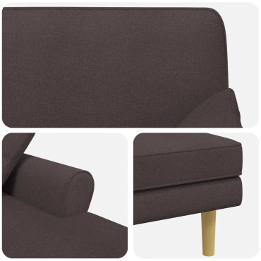 vidaXL Ανάκλιντρο Σκούρο Καφέ Ύφασμα 106x174x86cm 1 τεμ.