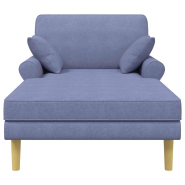 vidaXL Ανάκλιντρο Μπλε τζην Ύφασμα 106x174x86cm 1 τεμ.