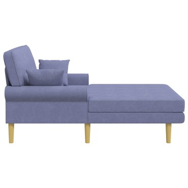 vidaXL Ανάκλιντρο Μπλε τζην Ύφασμα 106x174x86cm 1 τεμ.