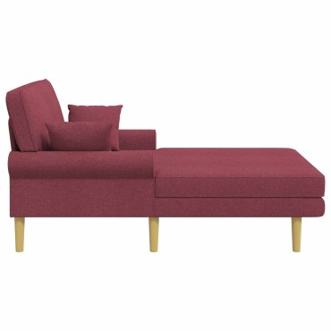 vidaXL Ανάκλιντρο Κόκκινο Ύφασμα 106x174x86cm 1 τεμ.