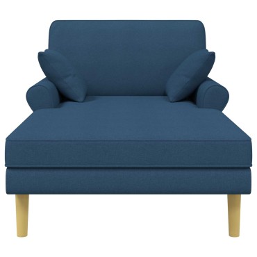 vidaXL Ανάκλιντρο Μπλε Ύφασμα 106x174x86cm 1 τεμ.