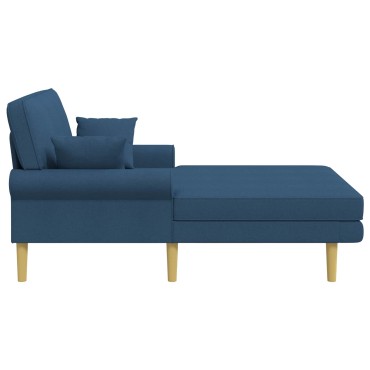 vidaXL Ανάκλιντρο Μπλε Ύφασμα 106x174x86cm 1 τεμ.