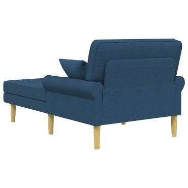 vidaXL Ανάκλιντρο Μπλε Ύφασμα 106x174x86cm 1 τεμ.
