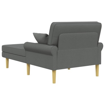 vidaXL Ανάκλιντρο Σκούρο Γκρι Ύφασμα 106x174x86cm 1 τεμ.