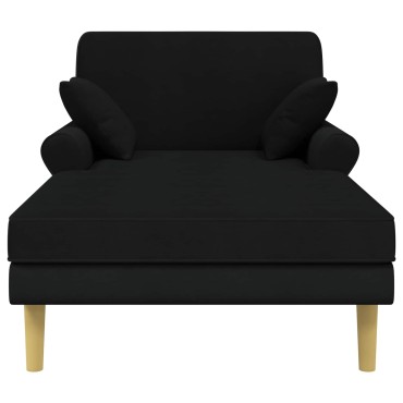vidaXL Ανάκλιντρο Μαύρο Ύφασμα 106x174x86cm 1 τεμ.