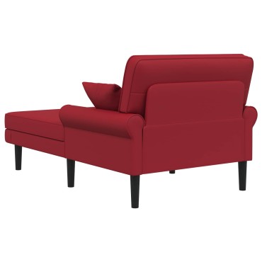 vidaXL Ανάκλιντρο Κόκκινο Τεχνητό δέρμα 106x174x86cm 1 τεμ.