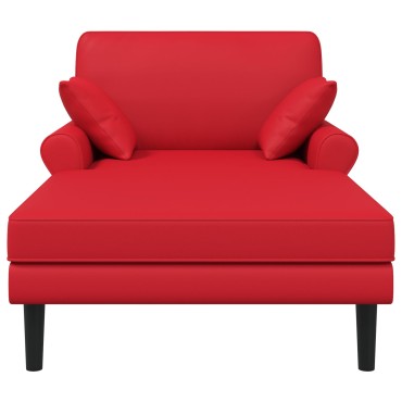 vidaXL Ανάκλιντρο Κόκκινο Τεχνητό δέρμα 106x174x86cm 1 τεμ.