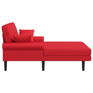 vidaXL Ανάκλιντρο Κόκκινο Τεχνητό δέρμα 106x174x86cm 1 τεμ.
