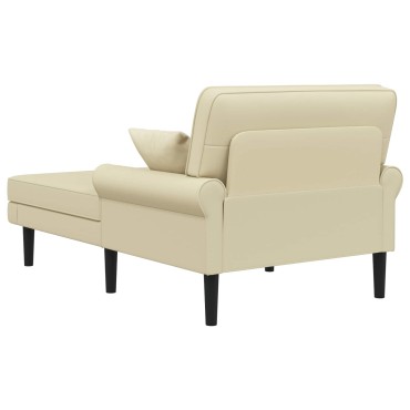 vidaXL Ανάκλιντρο Κρεμ Τεχνητό δέρμα 106x174x86cm 1 τεμ.
