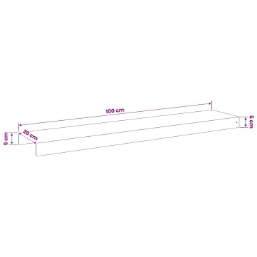 vidaXL Προφίλ επικάλυψης κήπου 10 τμχ. 100 x 20 x 5 εκ.